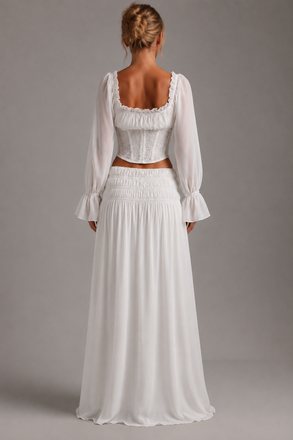Ženska Elegantna Bijela Ljetna Boho Haljina za Odmor, Jednobojne Svakodnevne Duge Suknje