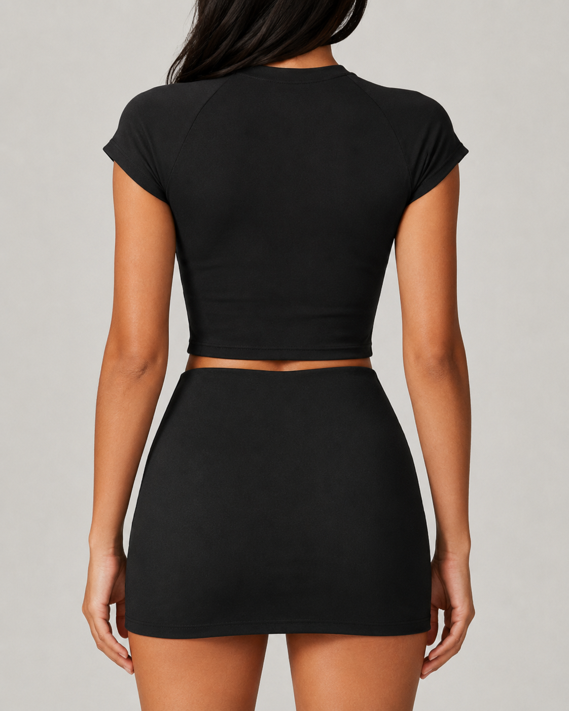 Ženska Crna Ljetna Elegantna 3D Cvjetna Bodycon A-Linija Mini Suknja