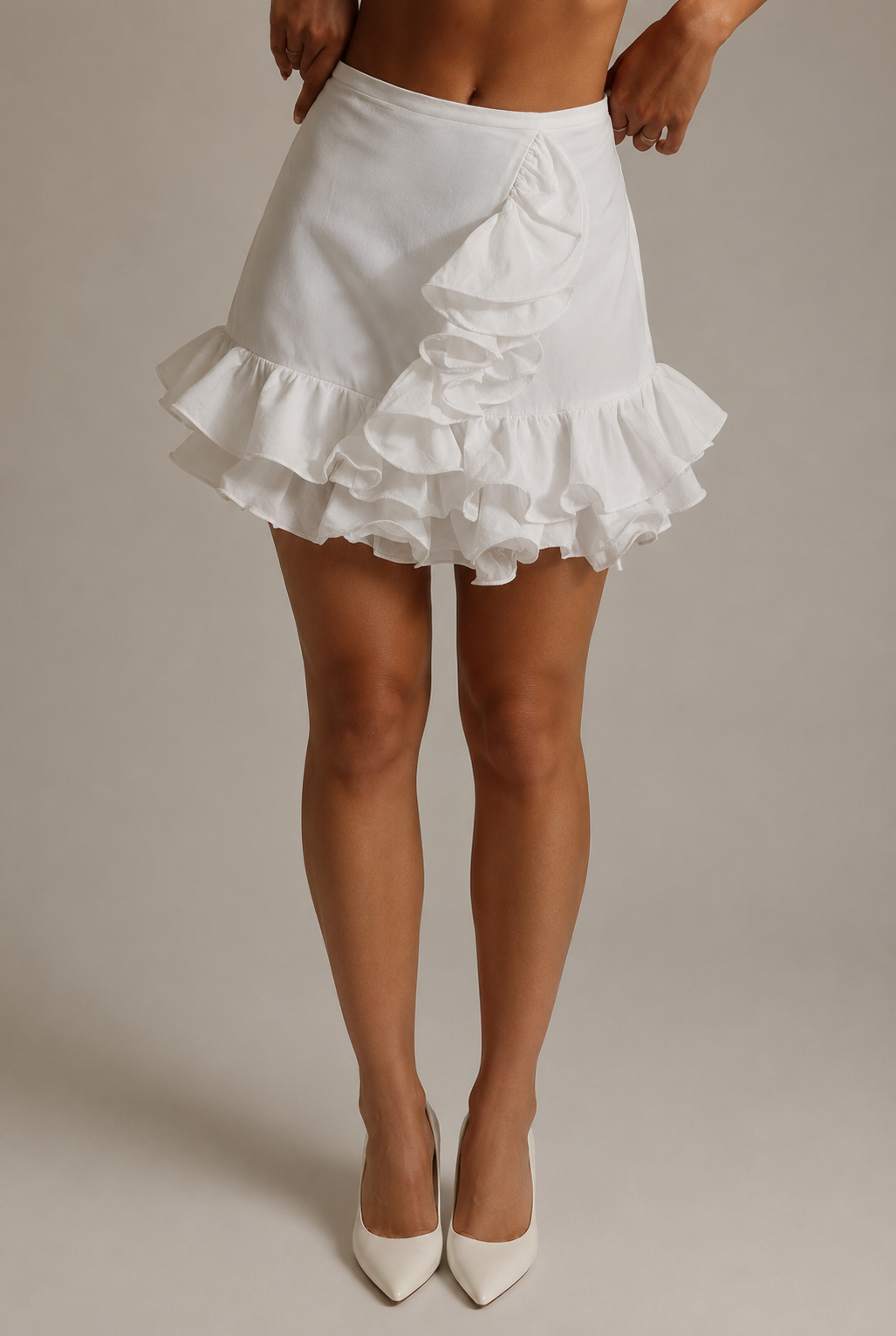 Elegant French Style Suknja sa Ruffles U Slojevima za Žene
