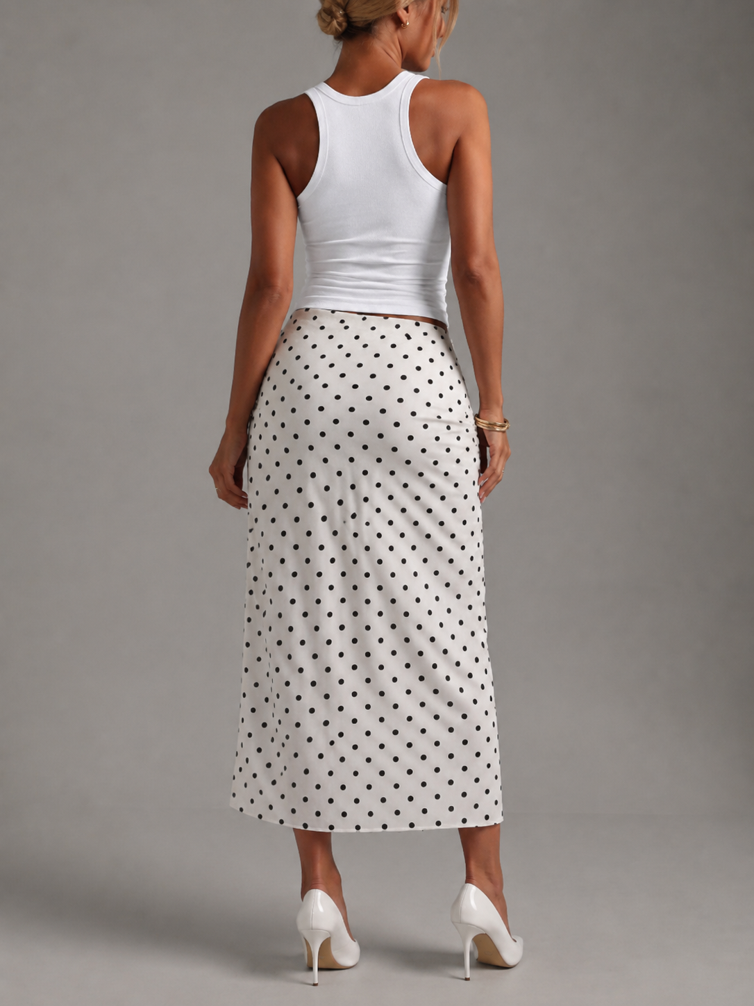 Ena - Elegantna suknja s polka točkom