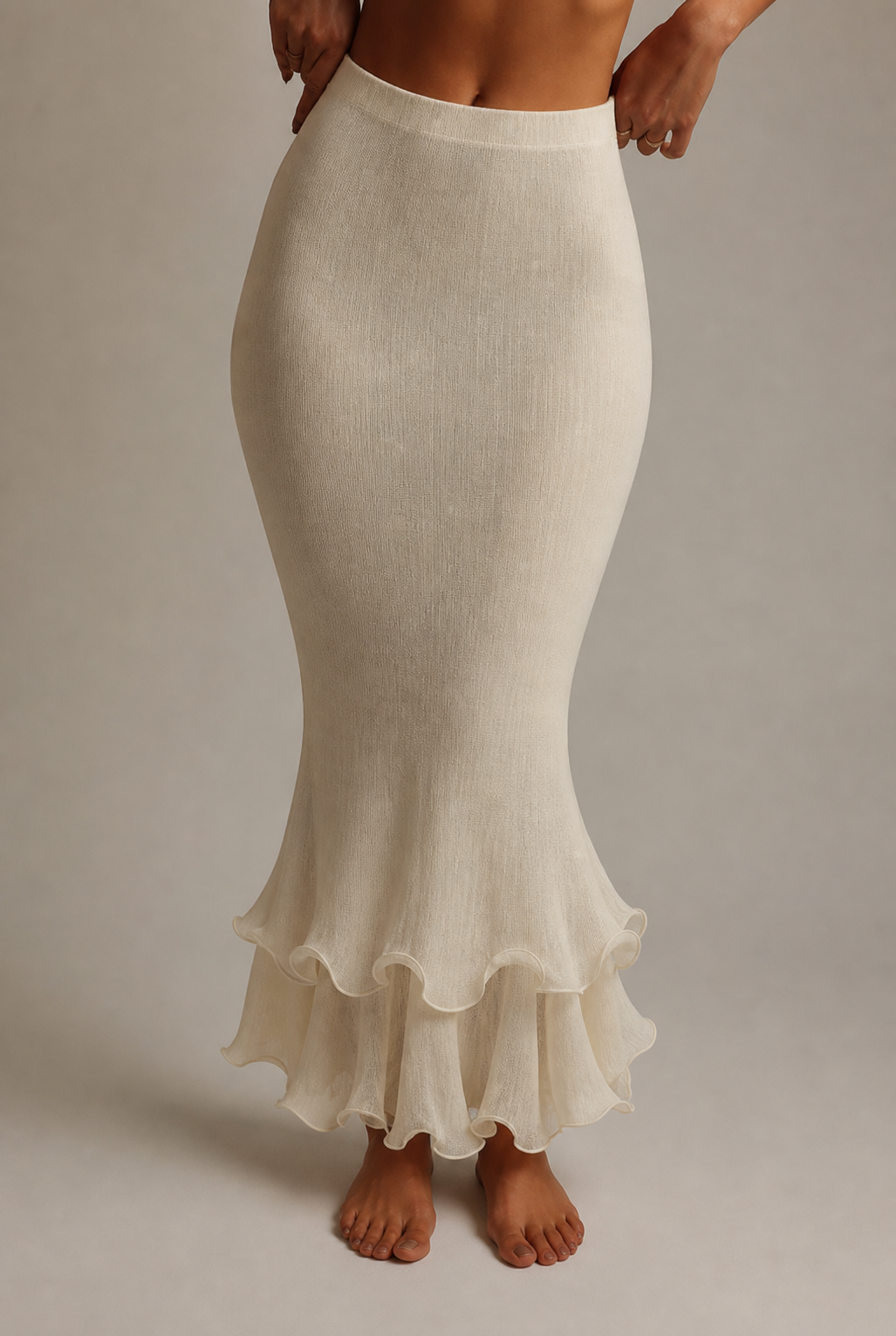 Selena - Elegantna suknja bodycon s volanima