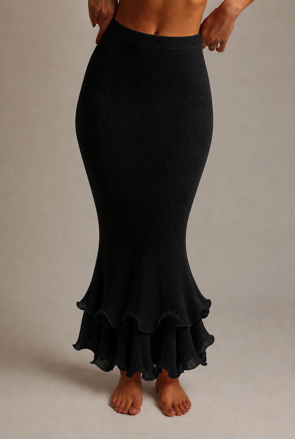 Selena - Elegantna suknja bodycon s volanima