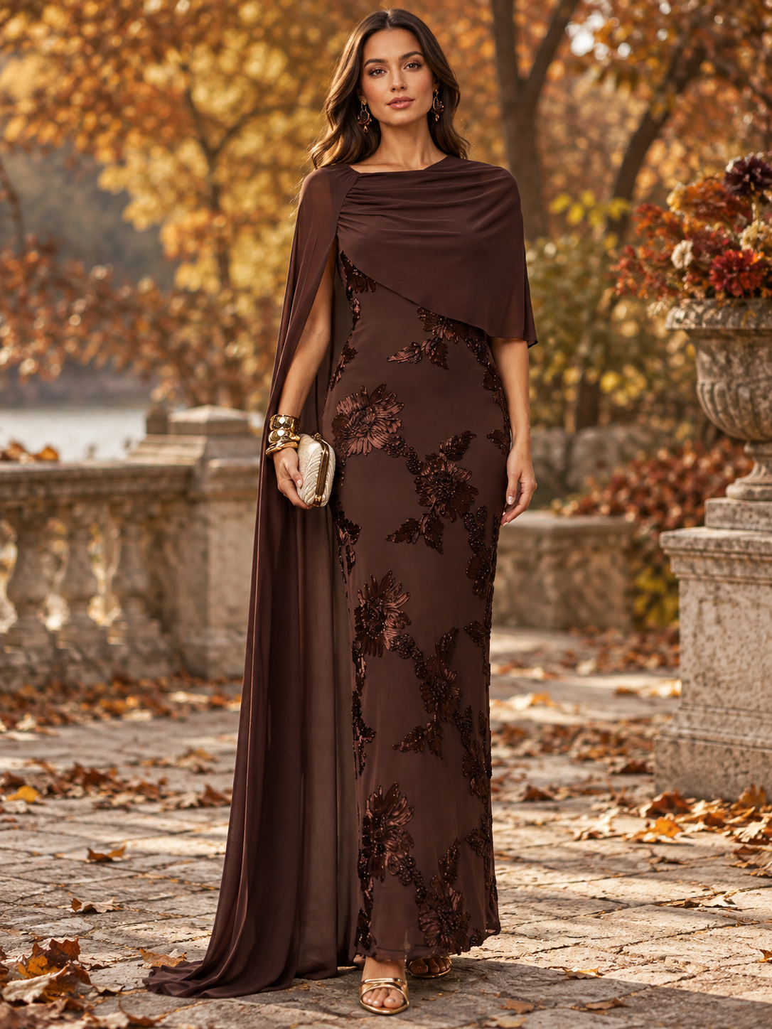 Ženska elegantna haljina s asimetričnim dizajnom, žakard tkaninom i trakom, jesenska odjeća za žene, elegantne haljine za žene, festival outfit za žene