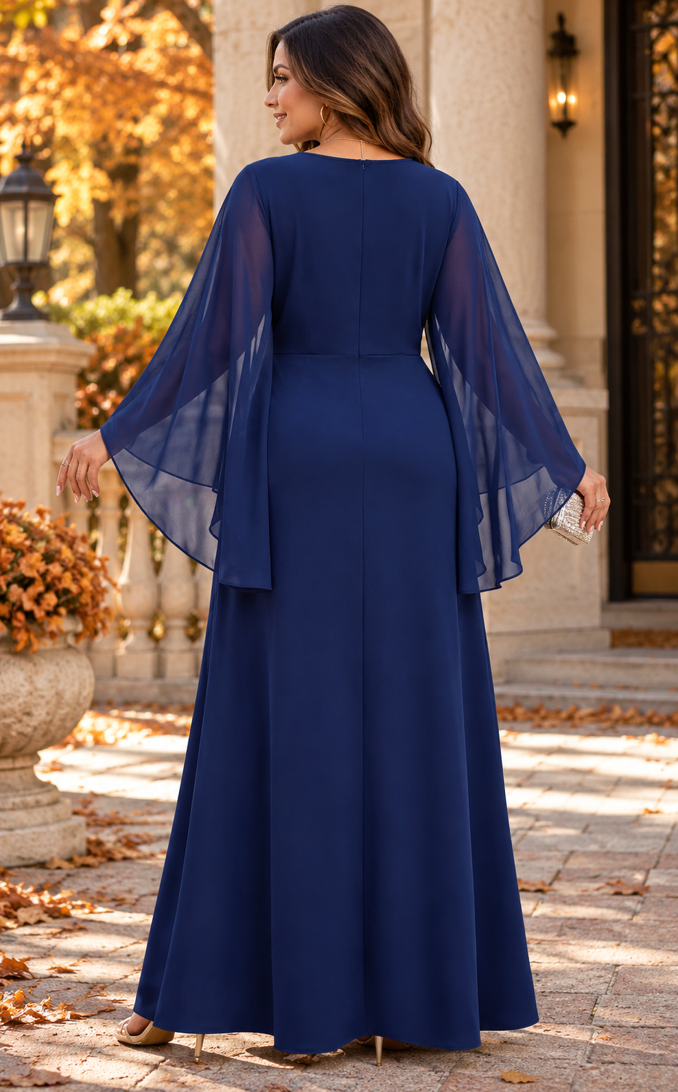 Elegantne ženske haljine za jesen i zimu, formalna haljina za goste na vjenčanju, outfit za Blagdan zahvalnosti, elegantna duga party haljina za jesen