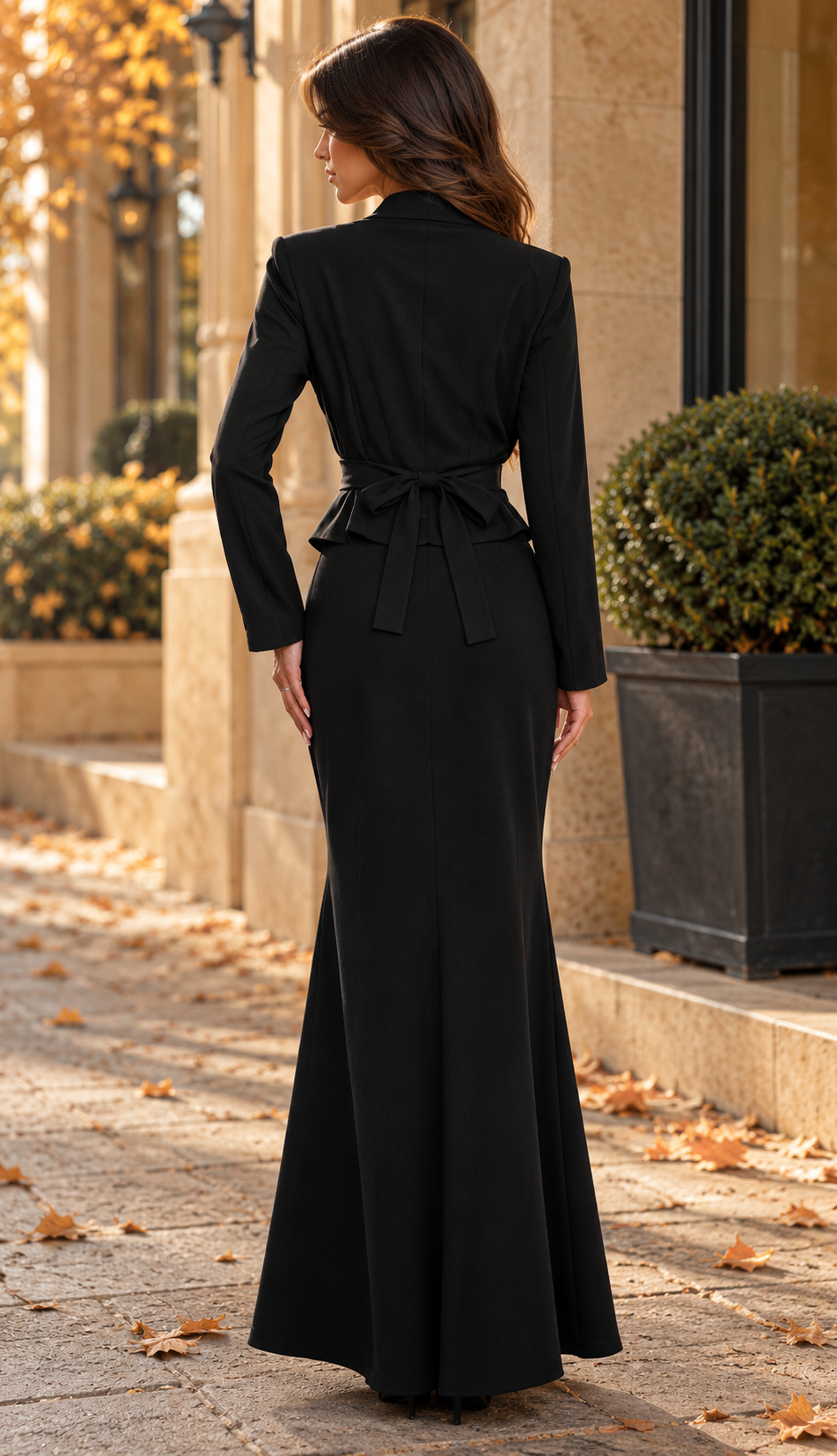 Ženski elegantni modni set za posao i povratak u školu, stil za učiteljice i ulicu, svestran ležerni komplet s užećim strukom, plisiranom širokom suknjom, blejzerom s podloženim ramenima i remenom