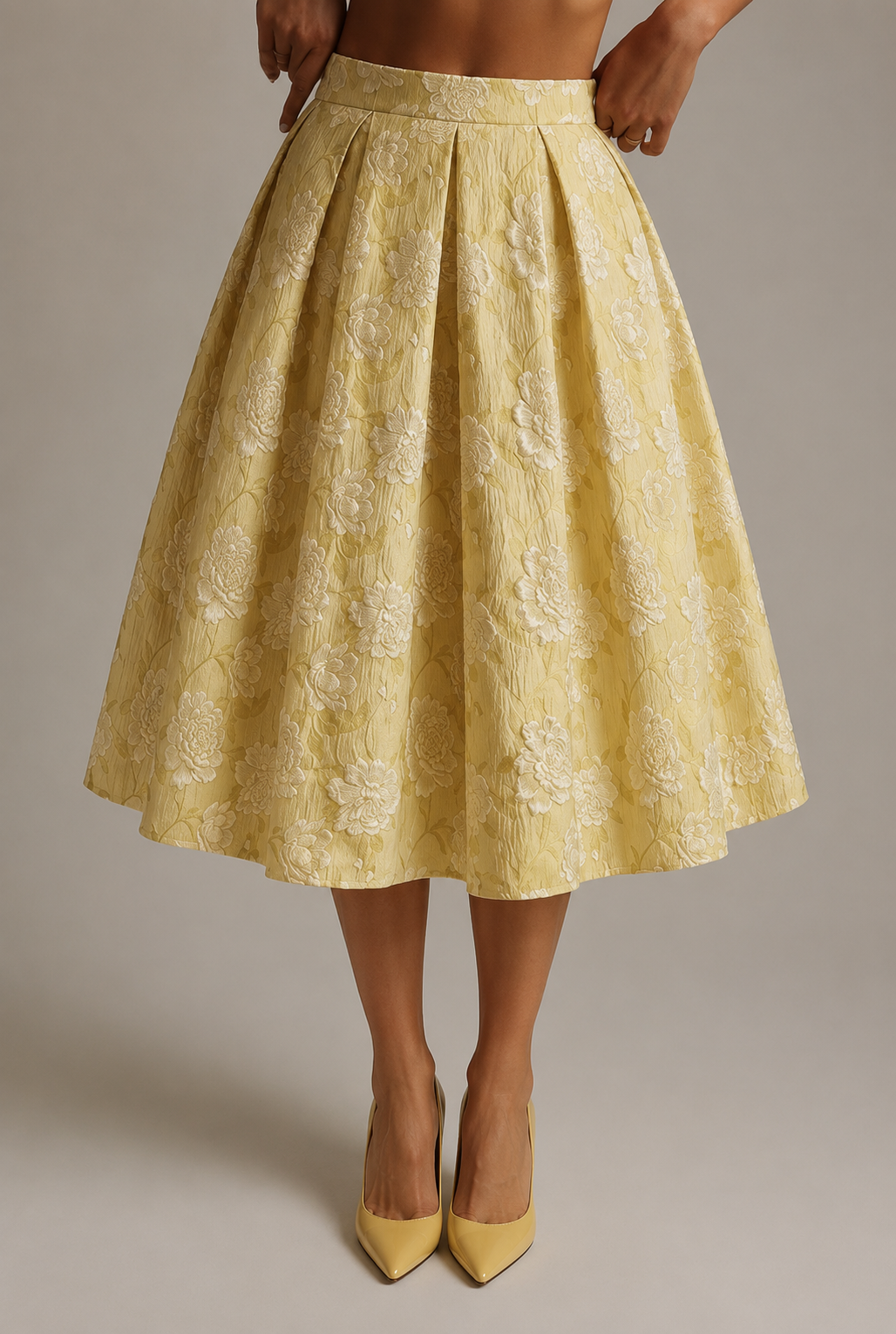 Vintage Elegant Ženski Cvjetni Jakard A-Line Suknja Casual Ljetna Suknja za Žene