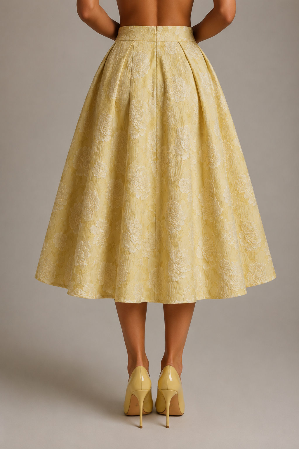 Vintage Elegant Ženski Cvjetni Jakard A-Line Suknja Casual Ljetna Suknja za Žene