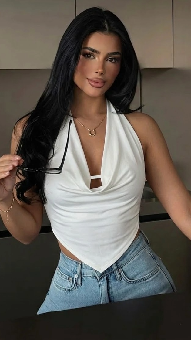 Firerie Ženska Jednobojna Color Halter Neck Backless Camisole, Ležerna Svakodnevna Odjeća
